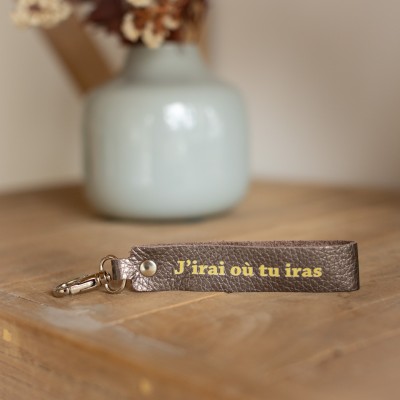 LA CARTABLIERE Porte-Clés Message J’irai où tu iras.