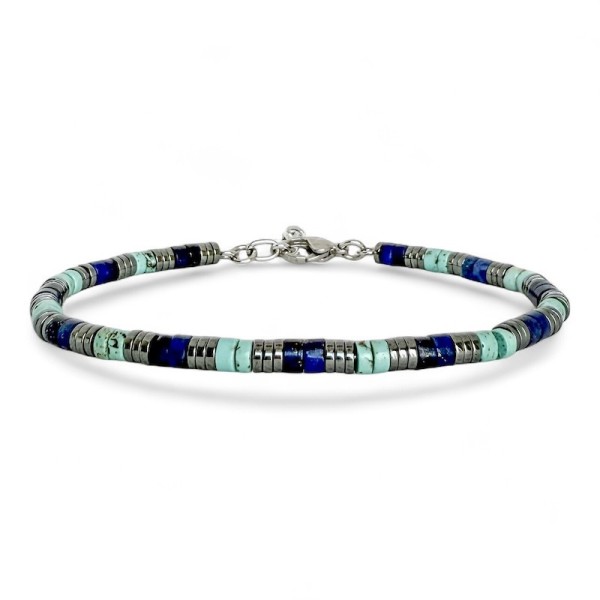 ELDEN Paris Bracelet Acier & Pierres naturelles.