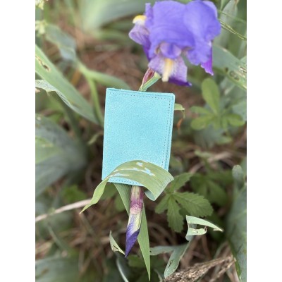 LA CARTABLIERE Etui double à cartes Pailleté Menthe.