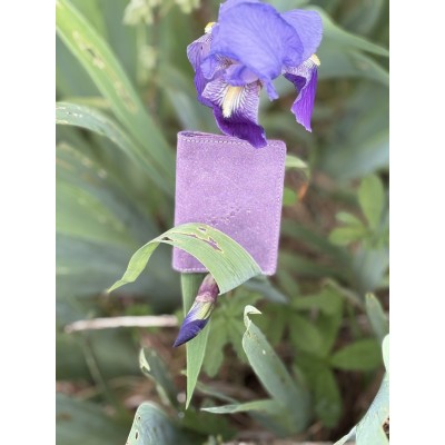 LA CARTABLIERE Etui double à cartes Pailleté Violet.