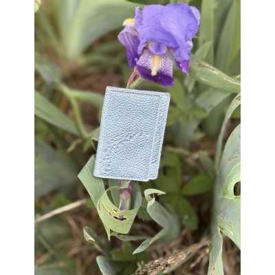 LA CARTABLIERE Etui double à cartes Métallisé Bleu.