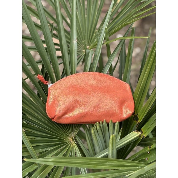 LA CARTABLIERE Trousse à Trésors Pailleté Orange doré.