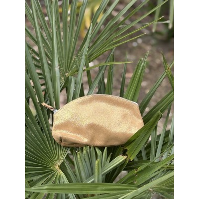 LA CARTABLIERE Trousse à Trésors Pailleté Sable doré.