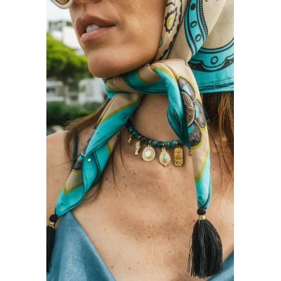 MADAMIRMA Foulard carré Tzigana.