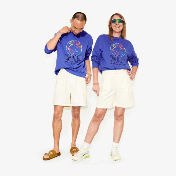 WORLD OF POP - Short en coton - Off White