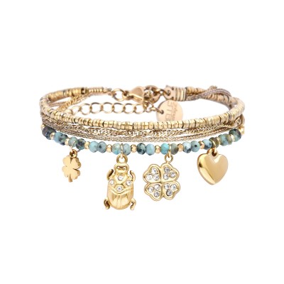 BELLE MAIS PAS QUE Bracelet Mila Turquoise Africaine.