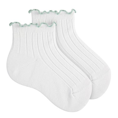 CONDOR - Socquettes côtelées - Vert