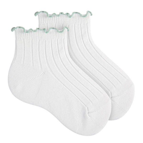 CONDOR - Socquettes côtelées - Vert