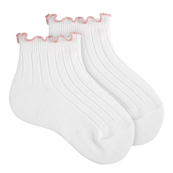 CONDOR - Socquettes côtelées - Rose