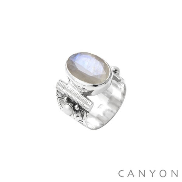 CANYON France Bague Argent & Pierre de Lune.