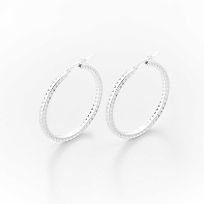 CANYON France Boucles d'oreilles Créoles Argent.