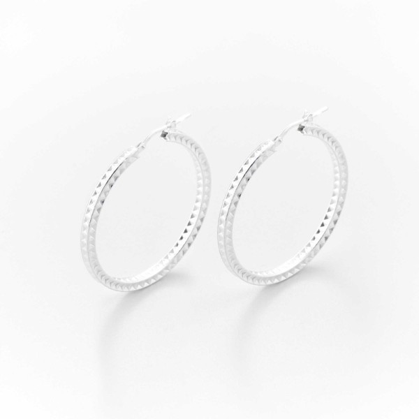 CANYON France Boucles d'oreilles Créoles Argent.