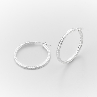 CANYON France Boucles d'oreilles Créoles Argent.