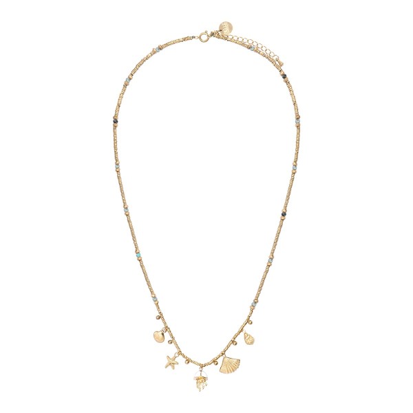 BELLE MAIS PAS QUE Collier Léa bleu.