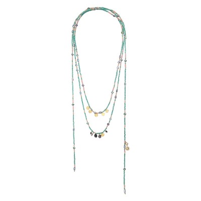 BELLE MAIS PAS QUE Collier Prana Bleu.