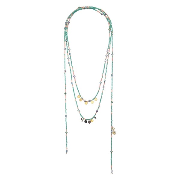 BELLE MAIS PAS QUE Collier Prana Bleu.