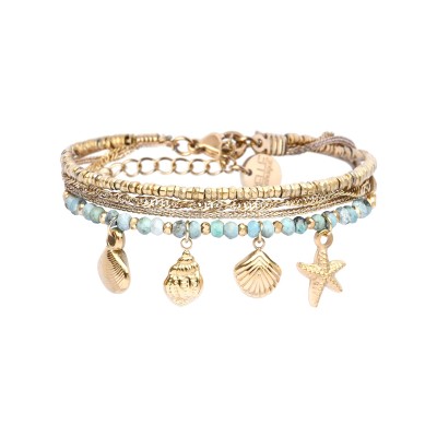 BELLE MAIS PAS QUE Bracelet Léa Turquoise Africaine Claire.