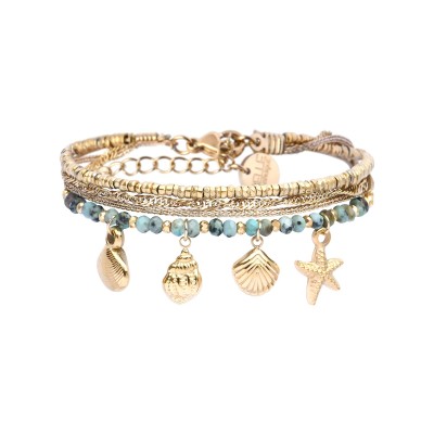 BELLE MAIS PAS QUE Bracelet Léa Turquoise Africaine.