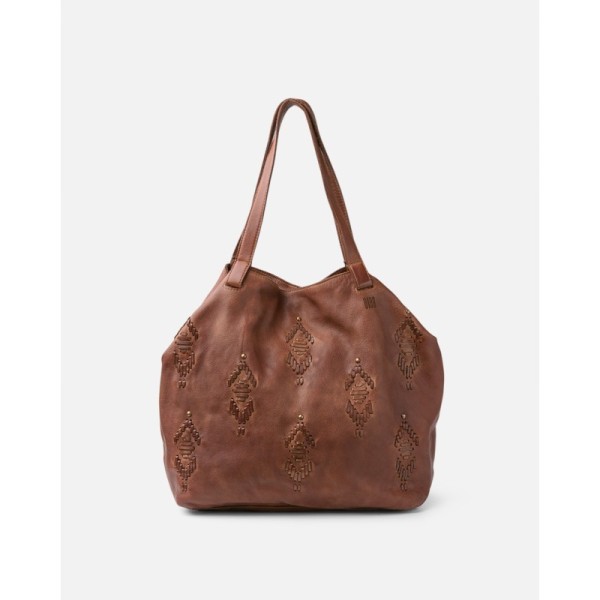 BIBA Sac Cabas Bayron Cuir Tan.