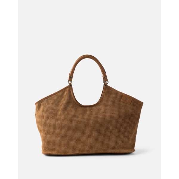 BIBA Sac Cabas Latah Cuir Taupe.