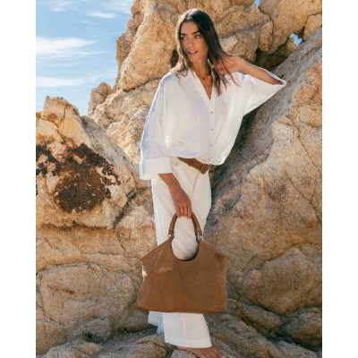 Sac Cabas Latah Taupe, Marque BIBA | Bijoux Totem