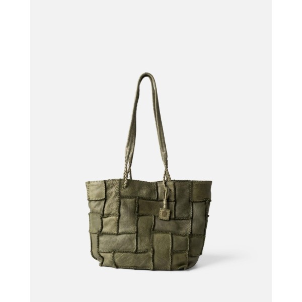 BIBA Sac Cabas Oley Cuir Kaki.