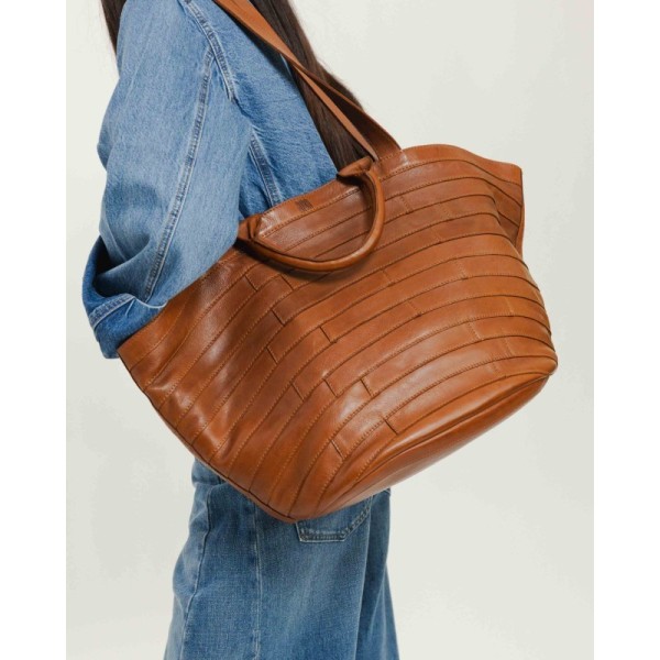 BIBA Sac Cabas Lewisburg Bricks cuir Tan.