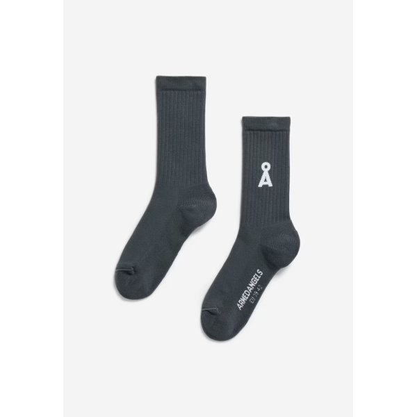 ARMEDANGELS - Chaussettes Saamus en coton - Space steel