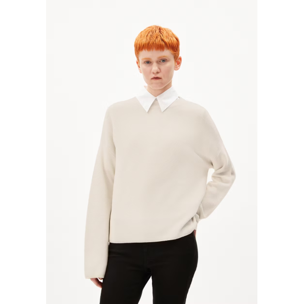 ARMEDANGELS - Pull Merinaa en coton - Oatmilk