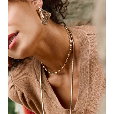 Collier Nyra en Acier, Marque Zag Bijoux | Bijoux Totem