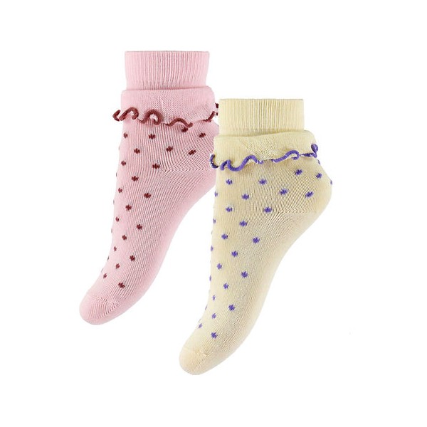 MINIPOP - Chaussettes en bambou x 2 - Rosa Quartz
