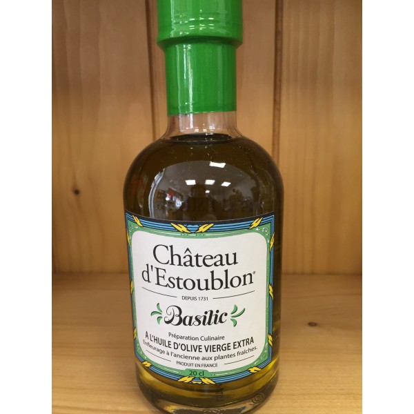 Huile d'olive Château d'Estoublon au Basilic 20cl