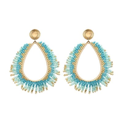 BELLE MAIS PAS QUE Boucles d’oreilles Poussoir Blue Maldives.