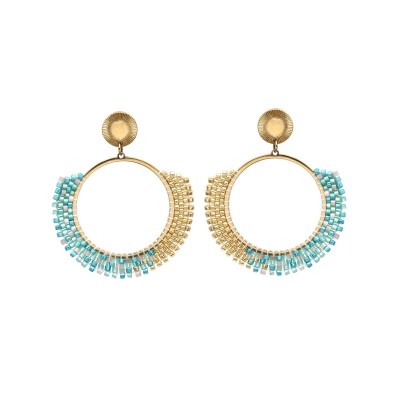 BELLE MAIS PAS QUE Boucles d’oreilles Poussoir Blue Maldives.