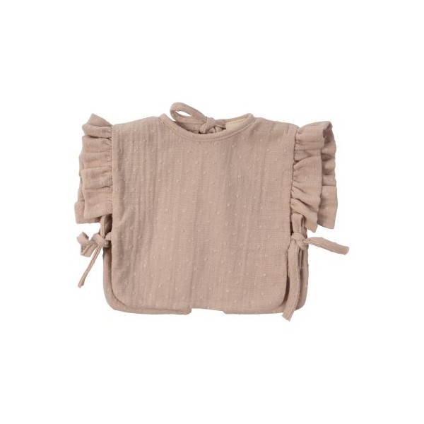 WOOLY ORGANIC - Bavoir Imperméable en mousseline - Vieux Rose