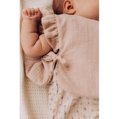 WOOLY ORGANIC - Bavoir Imperméable en mousseline - Vieux Rose