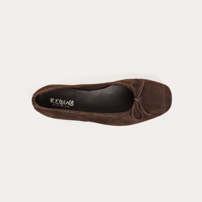 REQINS – Ballerines Harmony Velours - Marron