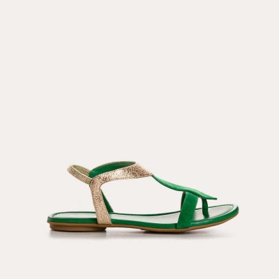 REQINS - Sandales Bernie - Gazon Or