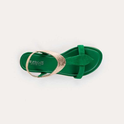 REQINS - Sandales Bernie - Gazon Or