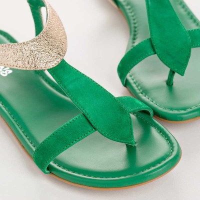 REQINS - Sandales Bernie - Gazon Or