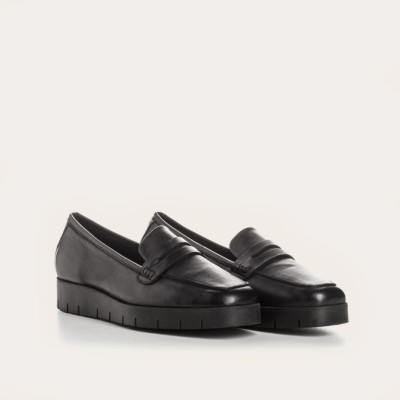 REQINS - Mocassins Nomani Cuir Noir