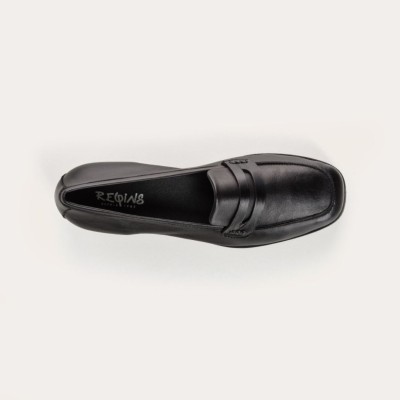 REQINS - Mocassins Nomani Cuir Noir