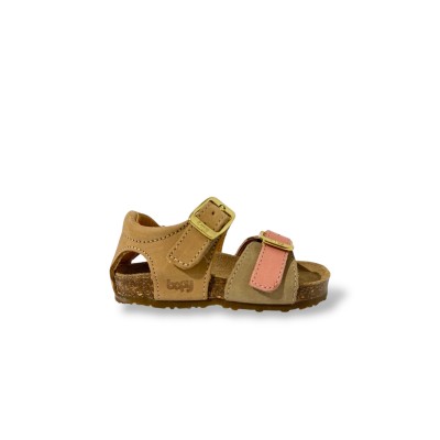 BOPY - Sandales Edouarvelo - Rose/Cognac