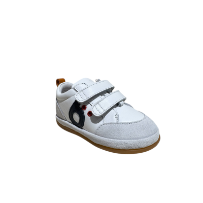 BENJIE - Baskets Myrtille Logo - Blanc/bleu marine