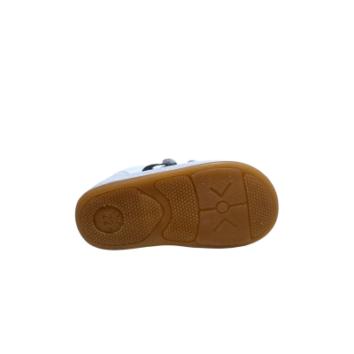 BENJIE - Baskets Myrtille Logo - Blanc/bleu marine