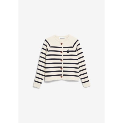 ARMEDANGELS - Cardigan en maille rayée - Oatmilk
