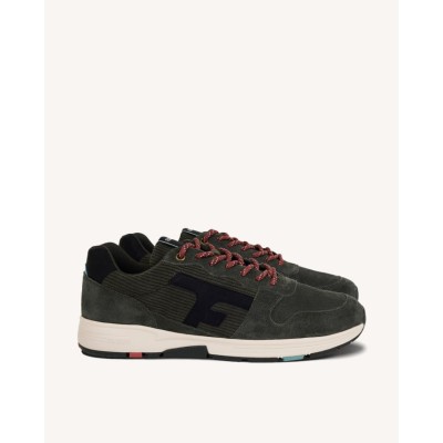 FAGUO - Baskets Suède Olive - Kaki