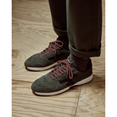 FAGUO - Baskets Suède Olive - Kaki
