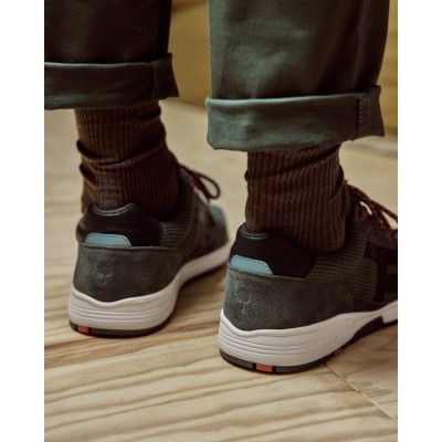 FAGUO - Baskets Suède Olive - Kaki