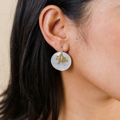 Dormeuses Darya, Marque Franck Herval | Bijoux Totem.